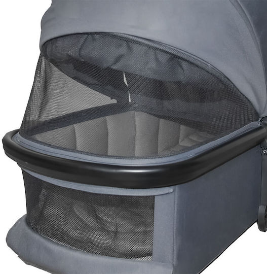 Bebe Stars Mirage Adjustable 2 in 1 Baby Stroller Suitable for Newborn Gray