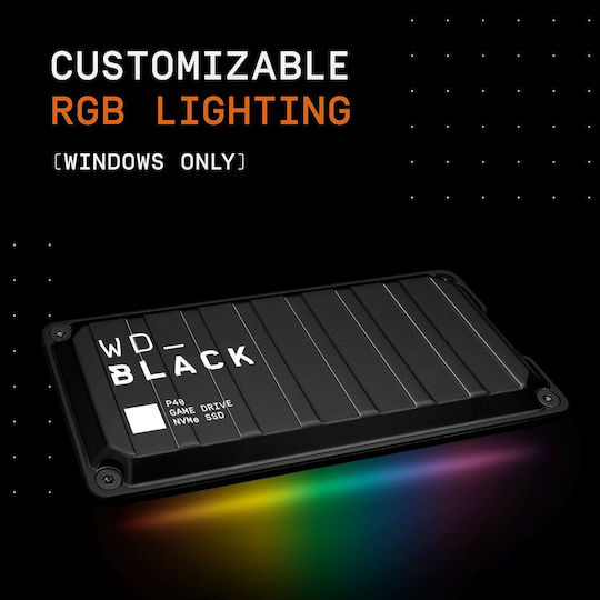 Western Digital Black P40 Game Drive USB-C Εξωτερικός SSD 1TB 2.5" Μαύρο