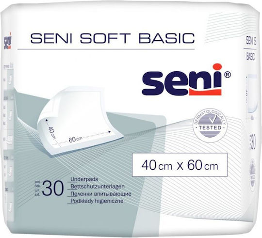 Seni Soft Basic Υποσέντονα Ακράτειας 60x60cm 30τμχ