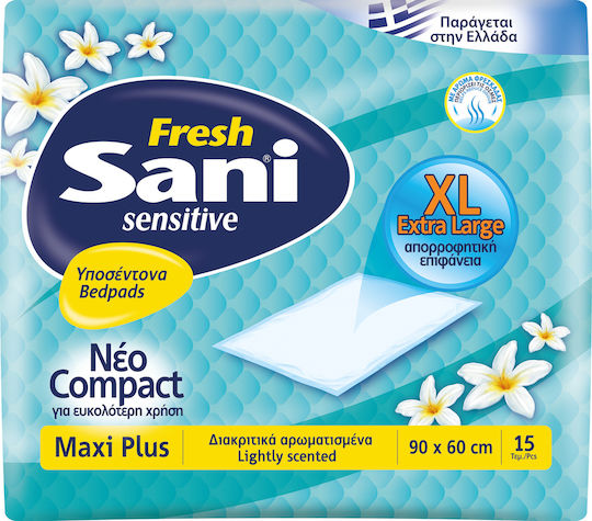 Sani Sensitive Maxi Plus Fresh Incontinence Underpads 60x90cm 15pcs