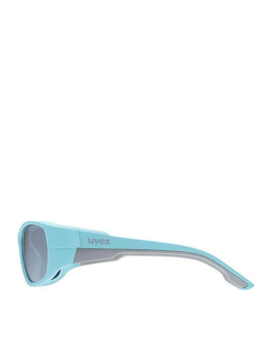 Uvex Sportstyle 514 Unbreakable Mask Kids Sunglasses with Mirror Lens Blue