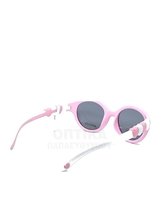 Marasil Runde Kinder-Sonnenbrillen Rosa
