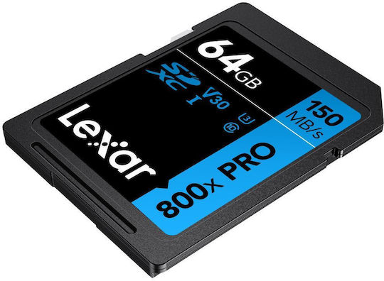 Lexar Professional SDXC 64GB U3 V30 UHS-I 150MB/s With Adapter