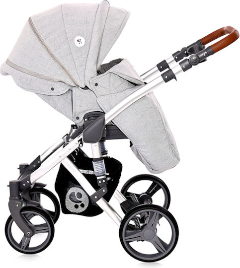 Lorelli Rimini Adjustable 2 in 1 Baby Stroller Suitable for Newborn Grey & Black Dots 21.80kg
