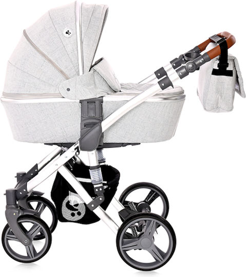 Lorelli Rimini Adjustable 2 in 1 Baby Stroller Suitable for Newborn Grey & Black Dots 21.80kg