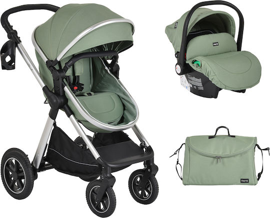 Cangaroo Alina Verstellbar 2 in 1 Baby Kinderwagen Geeignet für Neugeborene Dark Green