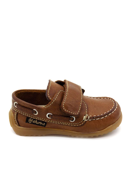 Naturino Anatomice Pantofi copii din piele cu velcro Tabac maro Naturino Anatomice Pantofi copii din piele cu velcro Tabac maro