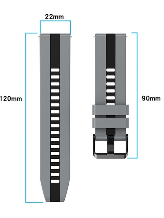 Amazfit GTR 2 22mm Two-Tone Sports Silicone Watch Strap Orange+Black