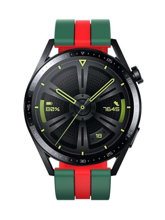 Amazfit Balance 22mm Zweifarbiger Sport Silikonarmband Orange+Schwarz