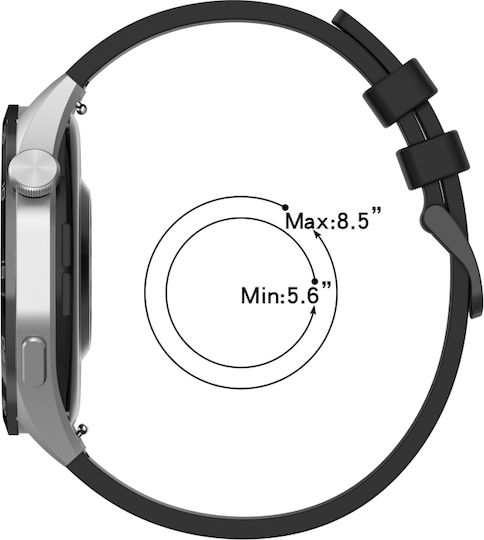 Amazfit Gtr 4 22mm Δίχρωμο Αθλητικό Λουράκι Σιλικόνης Ρολόι Πορτοκαλί+μαύρο
