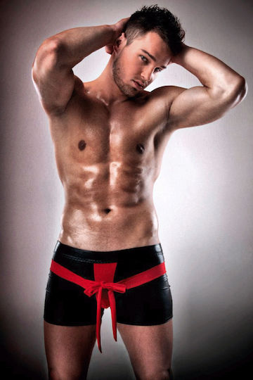 Passion 001 Leather Boxer Red / Black
