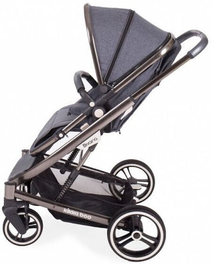 Kikka Boo Divaina Adjustable 2 in 1 Baby Stroller Suitable for Newborn Dark Grey Melange 12kg