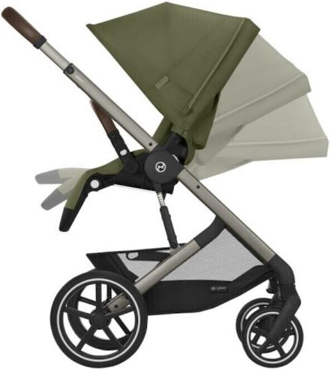 Cybex Balios S LUX Adjustable Baby Stroller Suitable for Newborn Moss Green / Taupe Frame 11.7kg