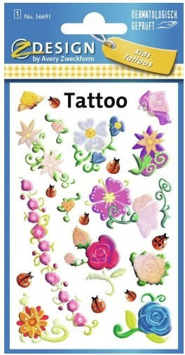 Avery Flowers Kinder Tattoos