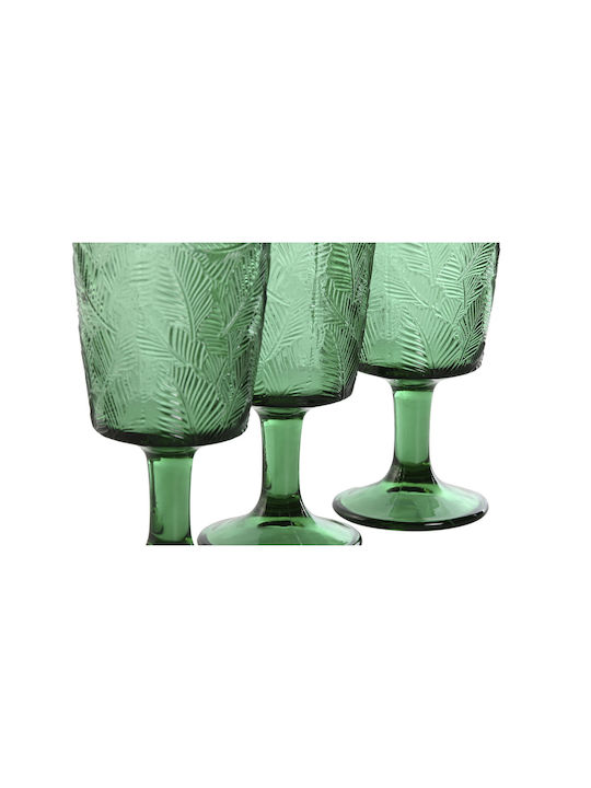 Home Esprit Set of Glasses for White and Red Wine made of Crystal in Green Color 285ml 6pcs