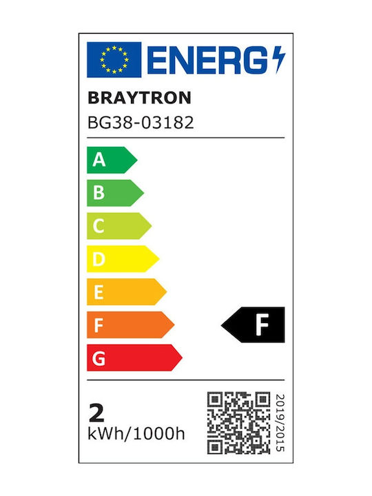Braytron Επιτοίχιο Εξωτερικό Σποτ LED IP65 2W με Ρυθμιζόμενο Λευκό Φως 11x10x4.1εκ.