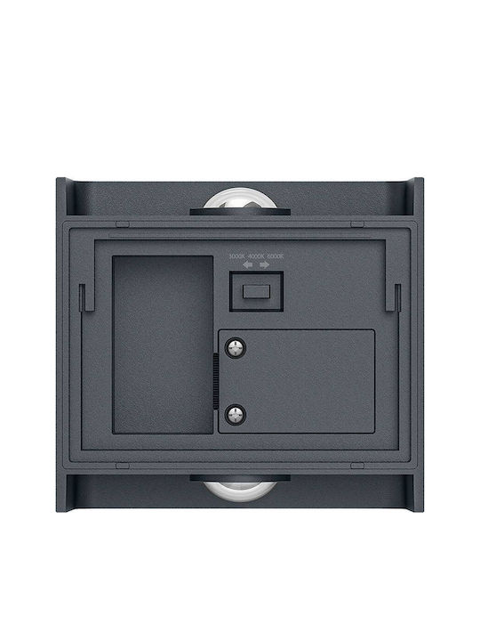 Braytron Επιτοίχιο Εξωτερικό Σποτ LED IP65 2W με Ρυθμιζόμενο Λευκό Φως 11x10x4.1εκ.