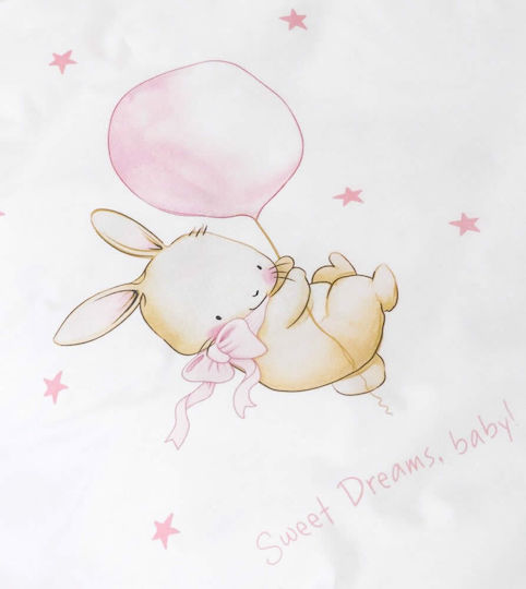 Borea Baby Duvet Cover Sweet Dreams Λευκή Ροζ 110x140cm