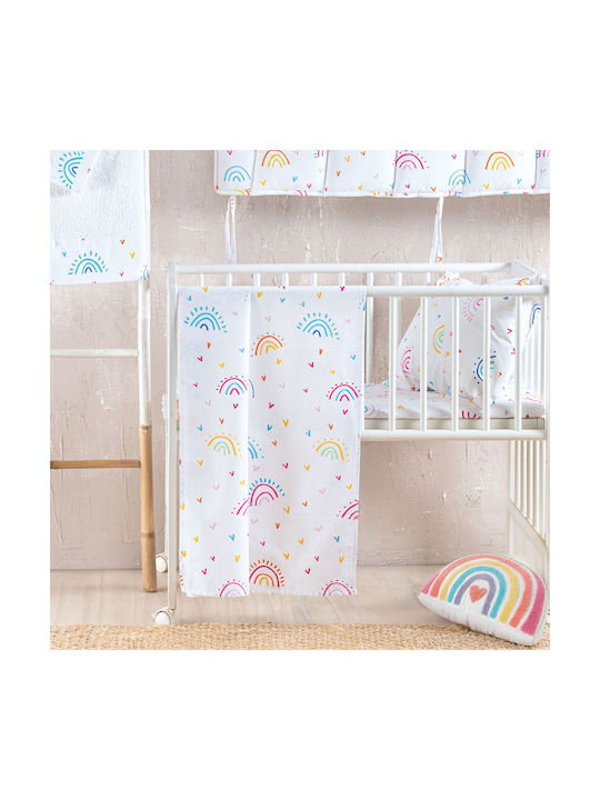 Rythmos Baby Duvet Cover Set With Pillowcase Rainbow Rainbow 110x160cm