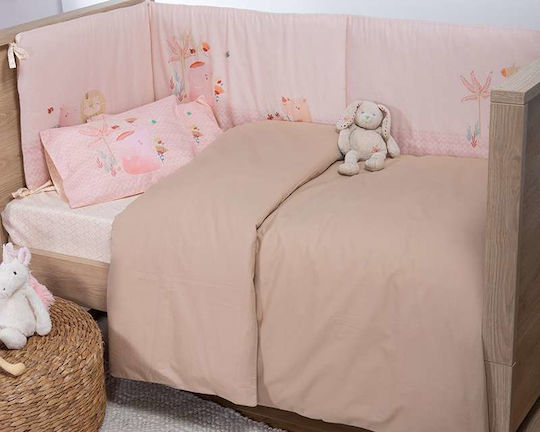 Nef-Nef Homeware Бебешка Долна Калъфка Basic Pink 110x150см.
