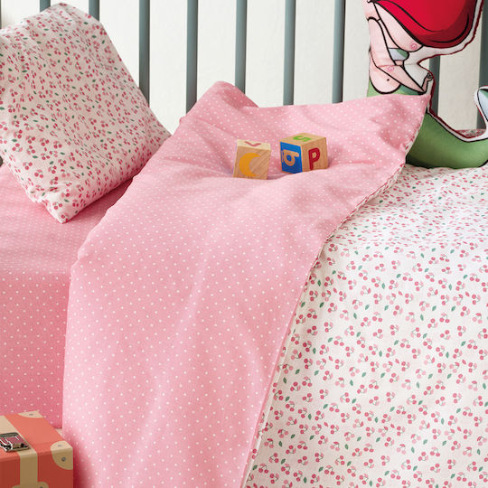 Kentia Baby Duvet Cover Set With Pillowcase Cereza 100x140cm