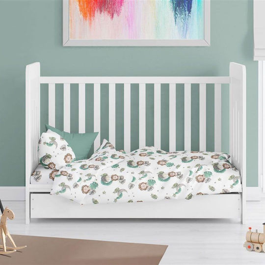 Dimcol Бебешка Долна Калъфка Bebe Green 120x160см.