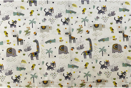 Dimcol Бебешка Долна Калъфка Bebe White-Grey 120x160см.