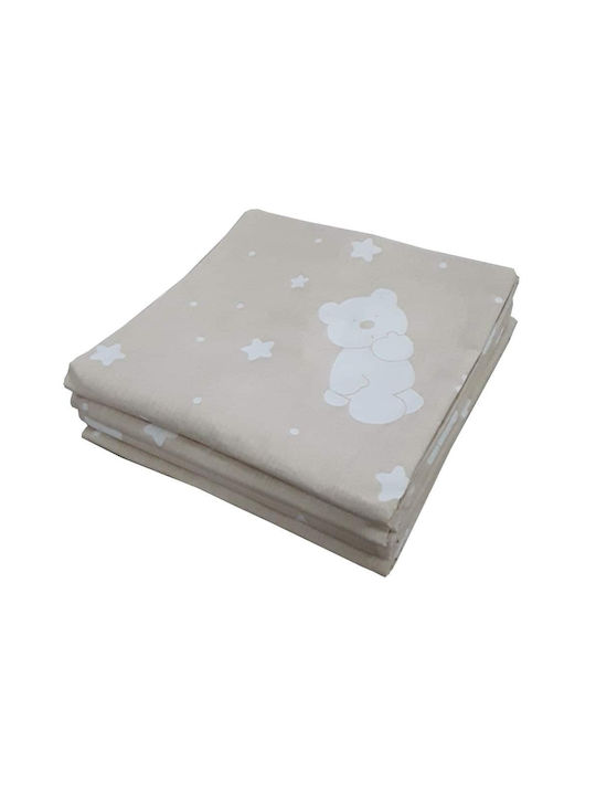 Beboulino Baby Duvet Cover Bear Stars Beige 100x130cm