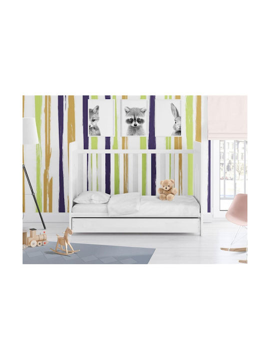 Dimcol Βρεφική Παπλωματοθήκη Solid 491 White 120x160εκ.