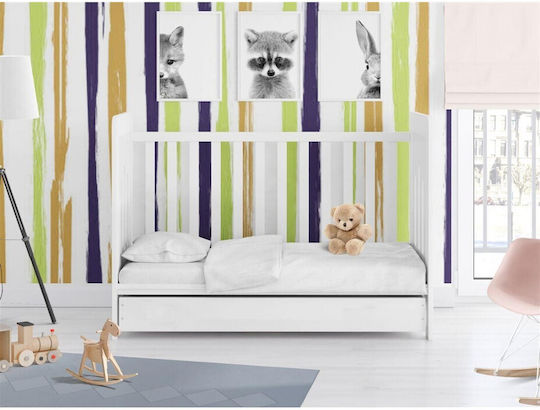 Dimcol Бебешка Долна Калъфка Solid 491 White 120x160см.