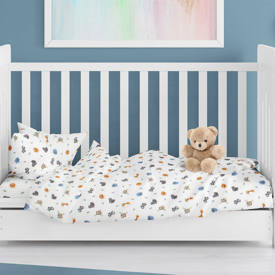 Dimcol Baby Duvet Cover Bebe White 120x160cm