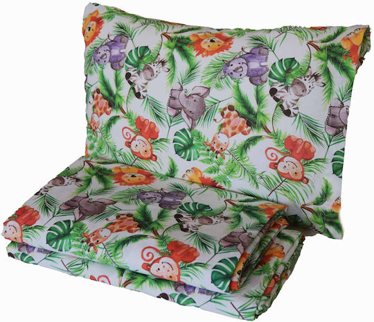 Decocraft Baby Bettbezug Jungle Mehrfarbig 110x140cm.