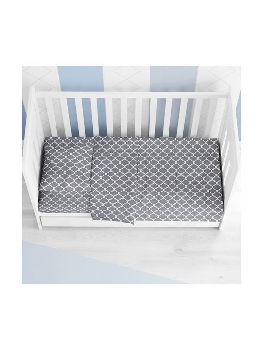 Dimcol Baby Bettbezug Windows 135 Grey 120x160cm.