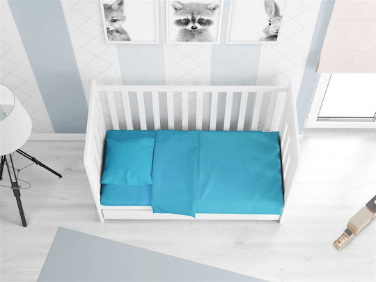 Dimcol Baby Duvet Cover Solid 493 Turquoise 120x160cm