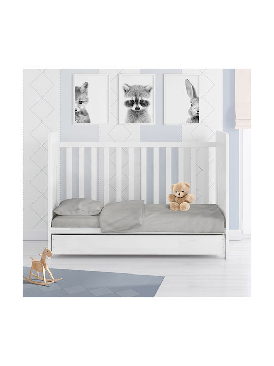 Dimcol Baby Bettbezug Solid 496 Elephant 120x160cm.