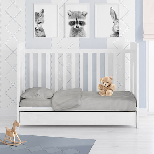 Dimcol Baby Duvet Cover Solid 496 Elephant 120x160cm