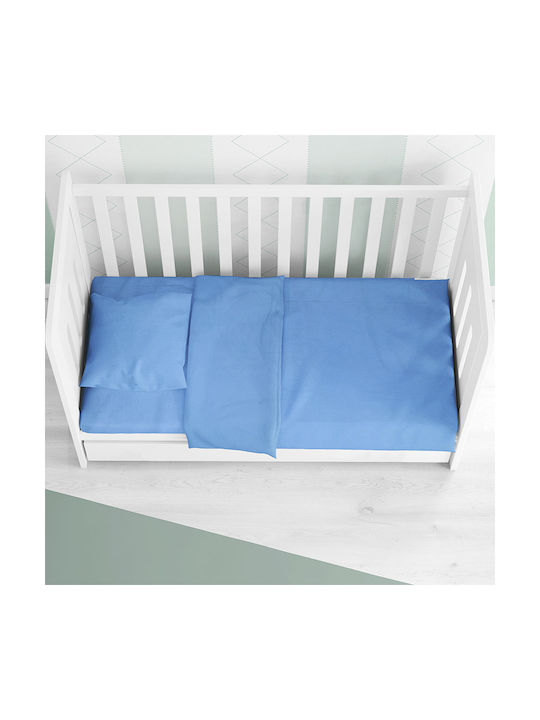 Dimcol Бебешка Долна Калъфка Solid 498 Sky Blue 120x160см.