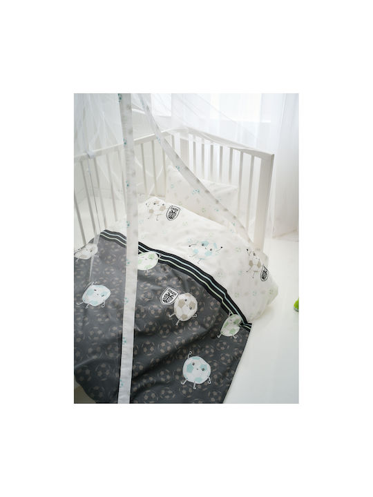 Vesta Home Baby Bettbezug Set mit Kissenbezug Paok Schwarz 120x165cm.