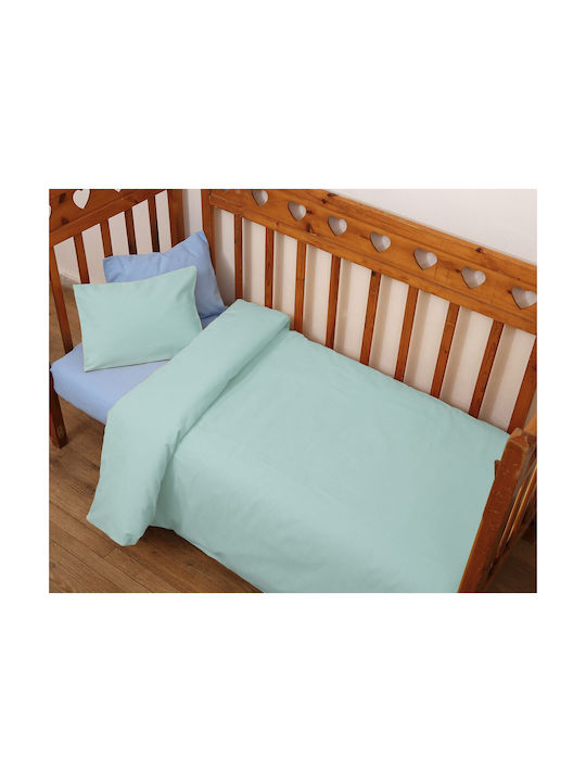 Viopros Set Baby Duvet Cover with Pillowcase Green 120x160cm