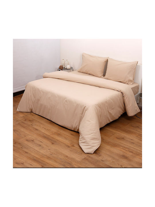 Viopros Set Cearceaf Pentru Bebeluși Cu Față De Pernă Bej 120x160 Cm