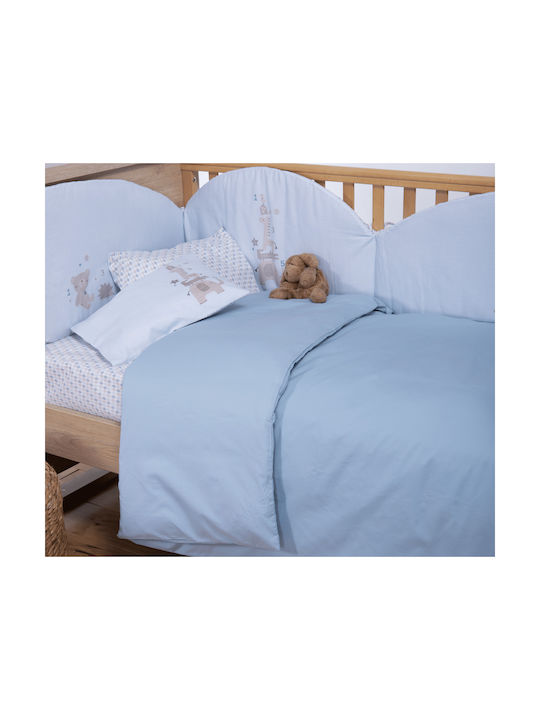 Nef-Nef Homeware Baby Duvet Cover Basic Light Blue 110x150cm