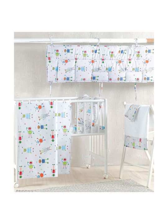 Rythmos Baby Duvet Cover Set With Pillowcase Robot Chat Multicolour 110x160cm