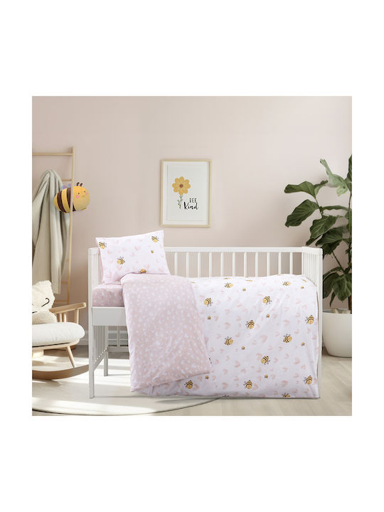 Kocoon Baby Duvet Cover Set With Pillowcase Bee Love 110x145cm