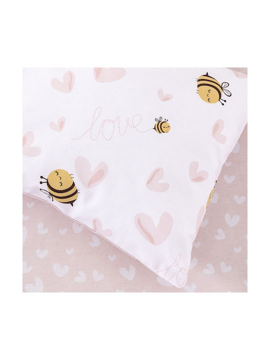 Kocoon Baby Duvet Cover Set With Pillowcase Bee Love 110x145cm