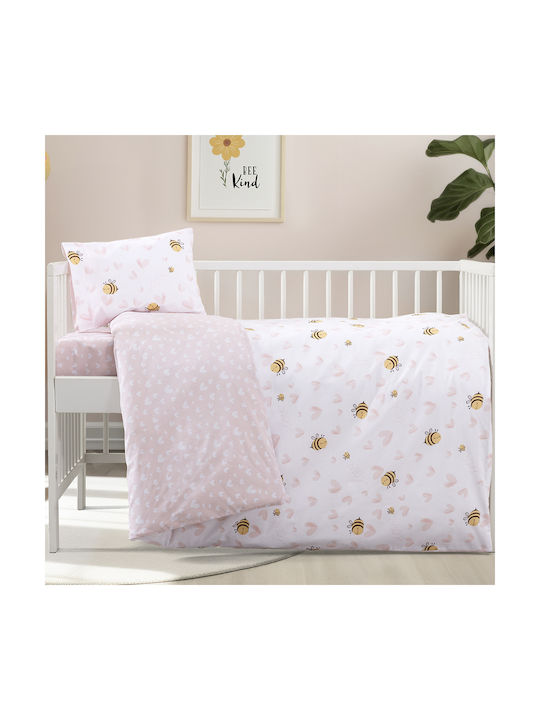Kocoon Baby Duvet Cover Set With Pillowcase Bee Love 110x145cm