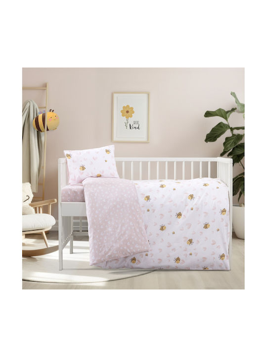 Kocoon Baby Duvet Cover Set With Pillowcase Bee Love 110x145cm
