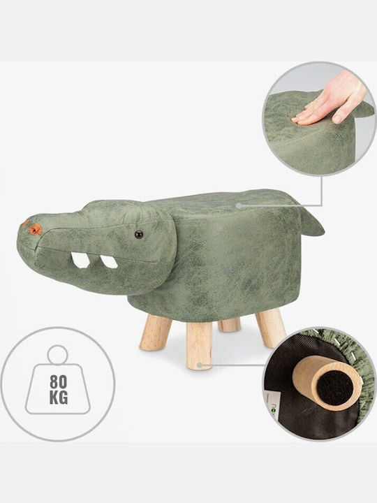 Stool Crocodile Green 30x48x27cm