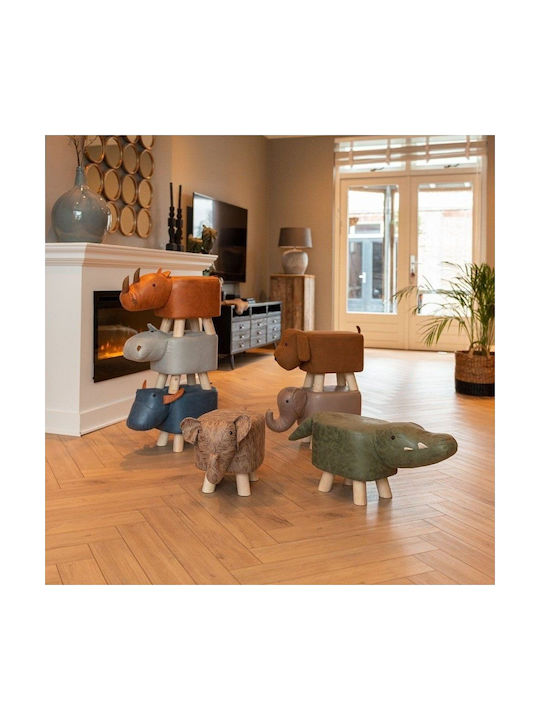 Stool Crocodile Green 30x48x27cm