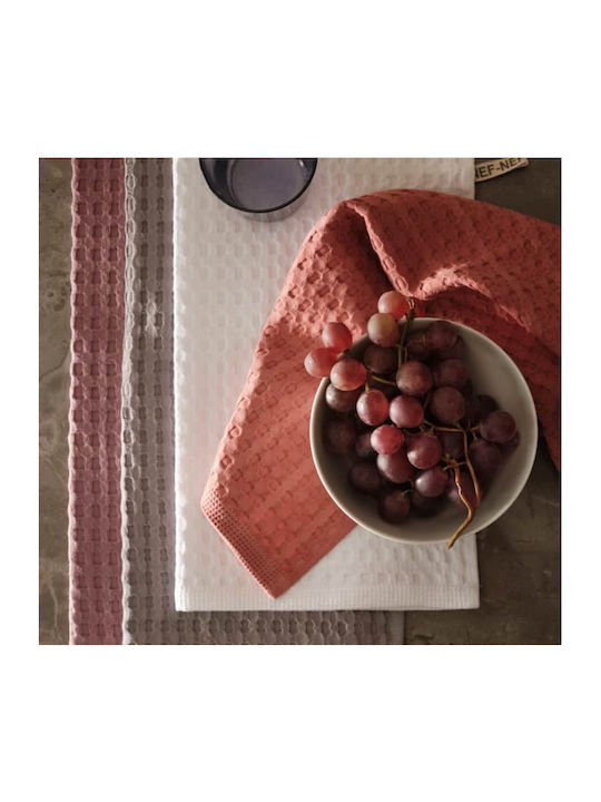 Nef-Nef Homeware Wafflow 24 Tea Towel from 100% Cotton in Purple Color 45x68cm