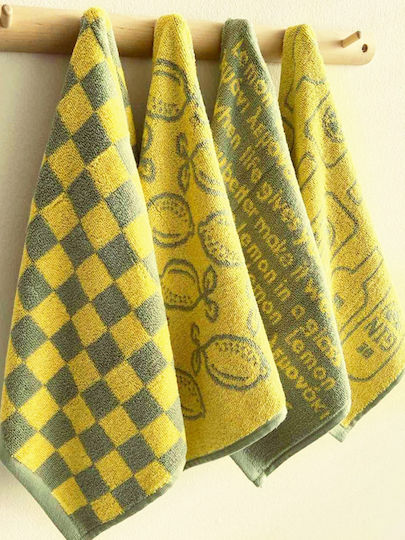 Palamaiki Jack100 Towel from 100% Cotton in Green Color 40x60cm 4pcs